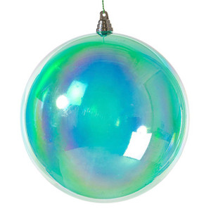 MC255442W Vickerman - 10 in Teal Ball Christmas Ornament