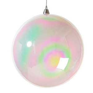 MC255611W Vickerman - 12 in White Ball Christmas Ornament
