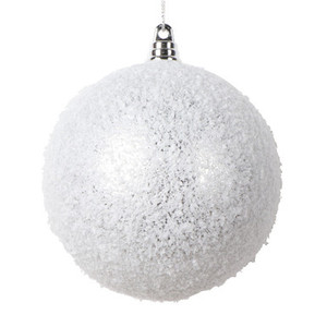 MT220107W Vickerman - 4 in Silver Matte Ball Christmas Ornament - 4 Pack