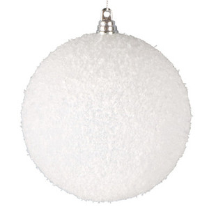 MT220311W Vickerman - 4.75 in White Matte Ball Christmas Ornament - 4 Pack