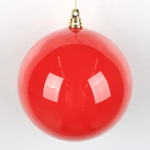 MT250503W Vickerman - 4.75 in Red Enamel Ball Christmas Ornament - 4 Pack