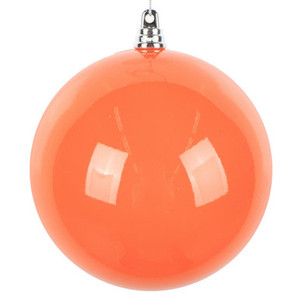 MT250528W Vickerman - 4.75 in Orange Enamel Ball Christmas Ornament - 4 Pack