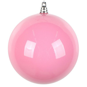 MT250559W Vickerman - 4.75 in Hot Pink Enamel Ball Christmas Ornament - 4 Pack