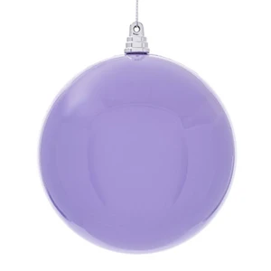 MT250586W Vickerman - 4.75 in Lavender Enamel Ball Christmas Ornament - 4 Pack