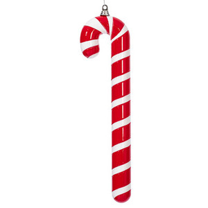 MT252003W Vickerman - 24 in Red Enamel Candy Cane Christmas Ornament