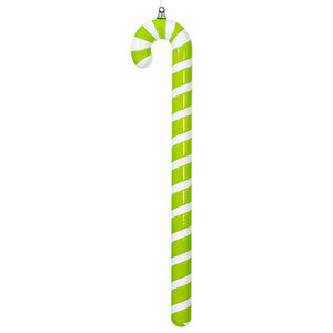 MT252273W Vickerman - 36 in Lime Enamel Candy Cane Christmas Ornament