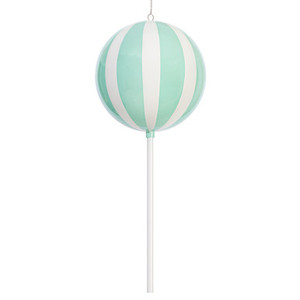 MT252427W Vickerman - 23.6 in Aqua Enamel Lollipop Christmas Ornament