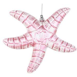 MT255879W Vickerman - 10 in Pink Glitter Starfish Christmas Ornament