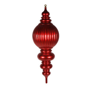 MT257203UV Vickerman - 35 in Red Candy Finial UV Outdoor Christmas Ornament