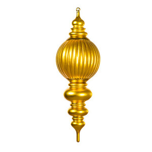 MT257208UV Vickerman - 35 in Gold Candy Finial UV Outdoor Christmas Ornament