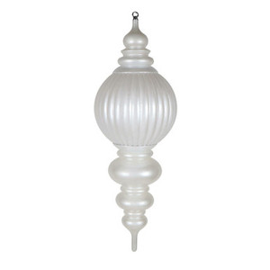 MT257211UV Vickerman - 35 in White Candy Finial UV Outdoor Christmas Ornament