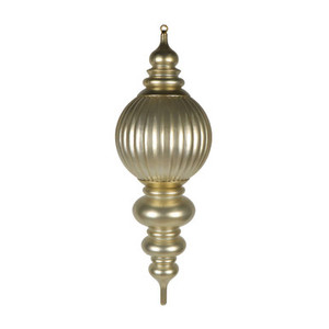 MT257238UV Vickerman - 35 in Champagne Candy Finial UV Outdoor Christmas Ornament