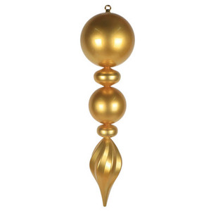 MT257608UV Vickerman - 30 in Gold Candy Finial UV Outdoor Christmas Ornament