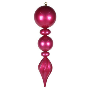 MT257659UV Vickerman - 30 in Hot Pink Candy Finial UV Outdoor Christmas Ornament