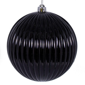 N162517D Vickerman - 8 in Black Mercury Ball Christmas Ornament