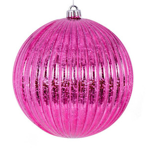 N162579D Vickerman - 8 in Pink Mercury Ball Christmas Ornament