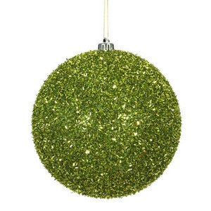N178273D Vickerman - 6 in Lime Ball Christmas Ornament - 2 Pack