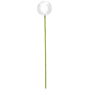 N234307SV Vickerman - 3 in Silver Shiny Ball Stick Christmas Ornament - 12 Pack
