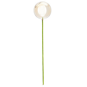 N234438SV Vickerman - 4 in Champagne Shiny Ball Stick Christmas Ornament - 6 Pack