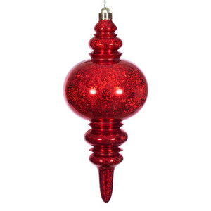 N241503D Vickerman - 13 in Red Mercury Finial Christmas Ornament