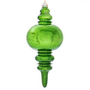 N241524D Vickerman - 13 in Emerald Mercury Finial Christmas Ornament