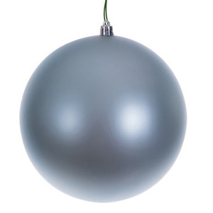 N591032DMVL Vickerman - 4 in Baby Blue Matte Seamless Ball UV Outdoor Christmas Ornament - 6 Pack