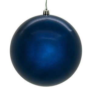N591231DPVL Vickerman - 4.75 in Midnight Blue Pearl Seamless Ball UV Outdoor Christmas Ornament - 4 Pack