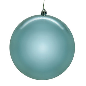 N591232DSVL Vickerman - 4.75 in Baby Blue Shiny Seamless Ball UV Outdoor Christmas Ornament - 4 Pack