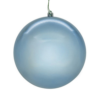 N591229DSVL Vickerman - 4.75 in Periwinkle Shiny Seamless Ball UV Outdoor Christmas Ornament - 4 Pack