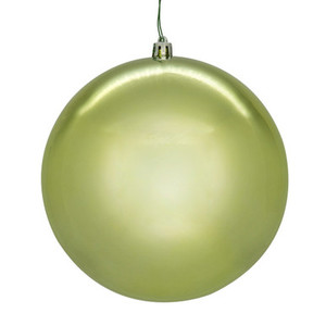 N591554DSVL Vickerman - 6 in Celadon Shiny Seamless Ball UV Outdoor Christmas Ornament - 4 Pack
