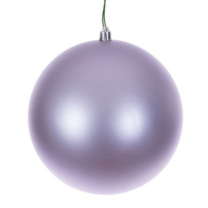 N591586DMVL Vickerman - 6 in Lavender Matte Seamless Ball UV Outdoor Christmas Ornament - 4 Pack
