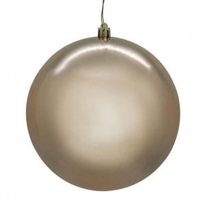 N592058DSVL Vickerman - 8 in Rose Gold Shiny Seamless Ball UV Outdoor Christmas Ornament