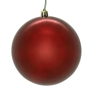 N592063DSV Vickerman - 8 in Crimson Shiny Ball UV Outdoor Christmas Ornament