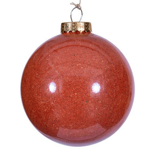 RV231818 Vickerman - 6 in Orange Ball Christmas Ornament - 2 Pack