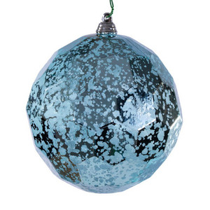 MC240132 Vickerman - 4.75 in Baby Blue Honeycomb Mercury Ball Christmas Ornament - 4 Pack