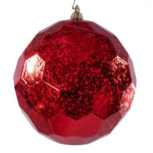Vickerman MC240203 Vickerman - 6 in Red Honeycomb Mercury Ball Christmas Ornament - 2 Pack 