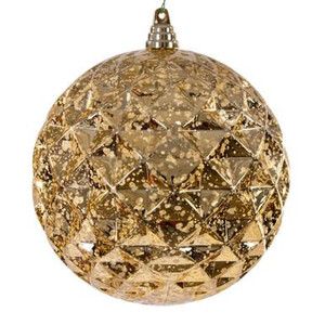 Vickerman MC240508 Vickerman - 8 in Gold Diamond Mercury Ball Christmas Ornament 