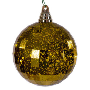 MC240714 Vickerman - 4.75 in Olive Mirror Mercury Ball Christmas Ornament - 4 Pack