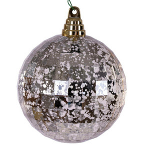 MC240743 Vickerman - 4.75 in Oat Mirror Mercury Ball Christmas Ornament - 4 Pack