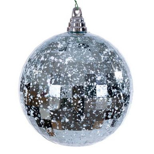 Vickerman MC240832 Vickerman - 6 in Baby Blue Mirror Mercury Ball Christmas Ornament - 2 Pack 