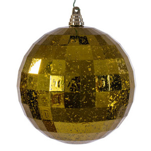 MC240914 Vickerman - 8 in Olive Mirror Mercury Ball Christmas Ornament