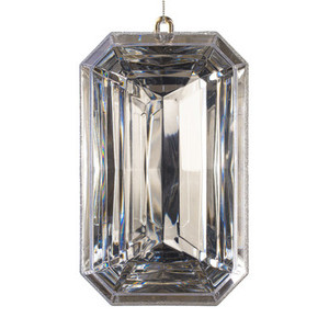 MT233007 Vickerman - 8 in Silver Jewel Glitter Novelty Christmas Ornament - 2 Pack