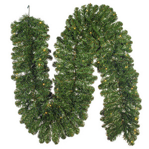 C164712LEDBO Vickerman - 9 ft Green Fir Christmas Garland - Pre-Lit LED