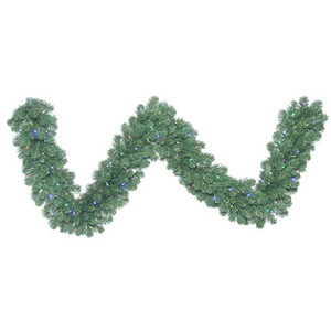 C164712RGBWW Vickerman - 9 ft Green Fir Christmas Garland - Pre-Lit LED