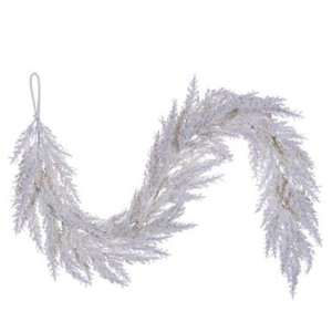 Vickerman FMA231348 Vickerman - 48 in. Ivory Pampas Grass Christmas Garland - Unlit 