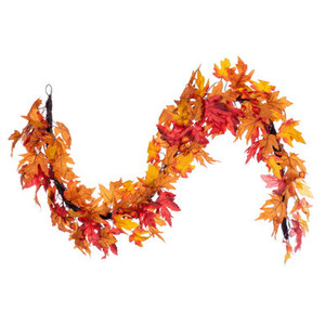 FPL250972 Vickerman - 72 in. Red Maple Leaf Christmas Garland - Unlit