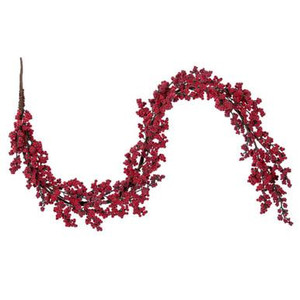 Vickerman FQ242160 Vickerman - 5 ft Red Ice Christmas Garland - Unlit 