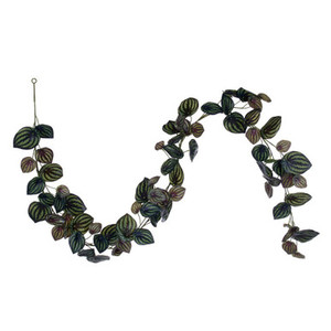 FTL250772UV Vickerman - 72 in. Green Peperomia Piccolo Christmas Garland - Unlit