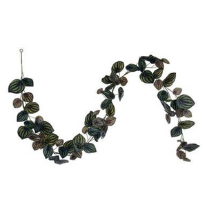Vickerman FTL250772UV Vickerman - 72 in. Green Peperomia Piccolo Christmas Garland - Unlit 