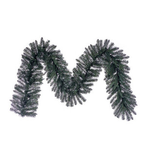 G250414 Vickerman - 9 ft Green Christmas Garland - Unlit